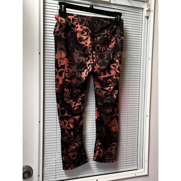 Reebok Leggings Women's XS Speedwick Multicolor Logo Pants Black Xsmall DDC-C - Picture 3 of 10